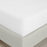 200TC Cotton Percale Fitted Sheet White