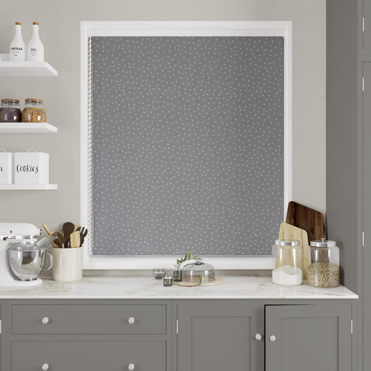 Spotty Dove Made To Measure Roman Blind