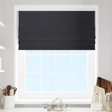 Lucida Black Made To Measure Roman Blind