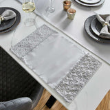 Deco Sequin Placemat 4 Pack Silver