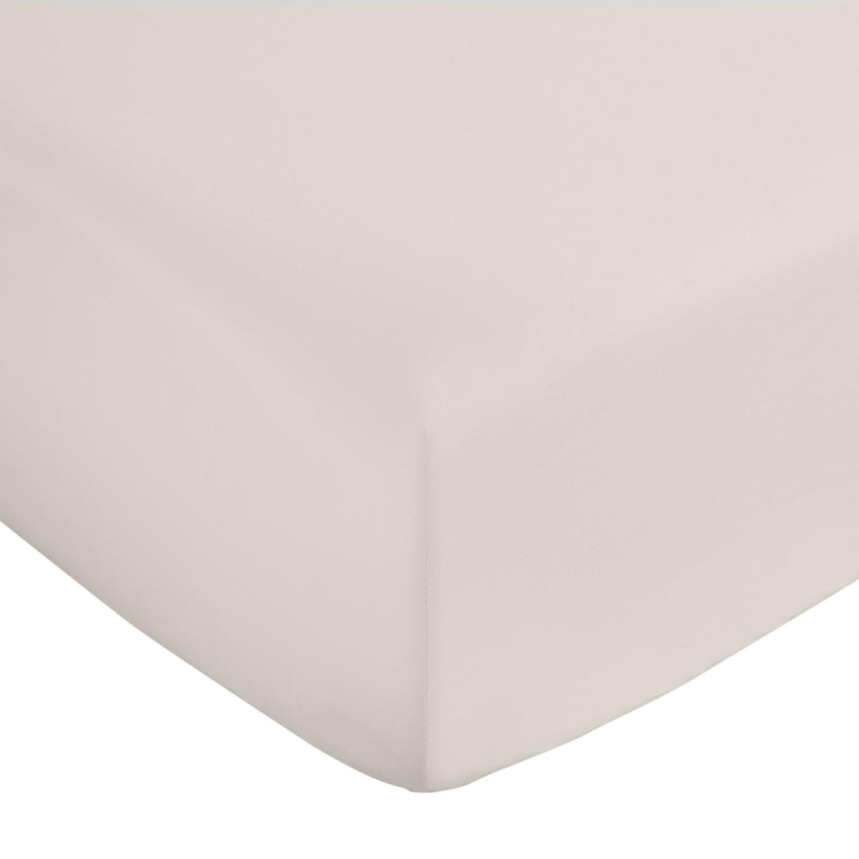 400TC Cotton Sateen Fitted Sheet Oyster