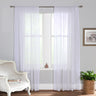 Plain Dyed Voile Curtain Panel Pair