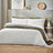 Waffle Textured Cotton White Duvet Cover Set