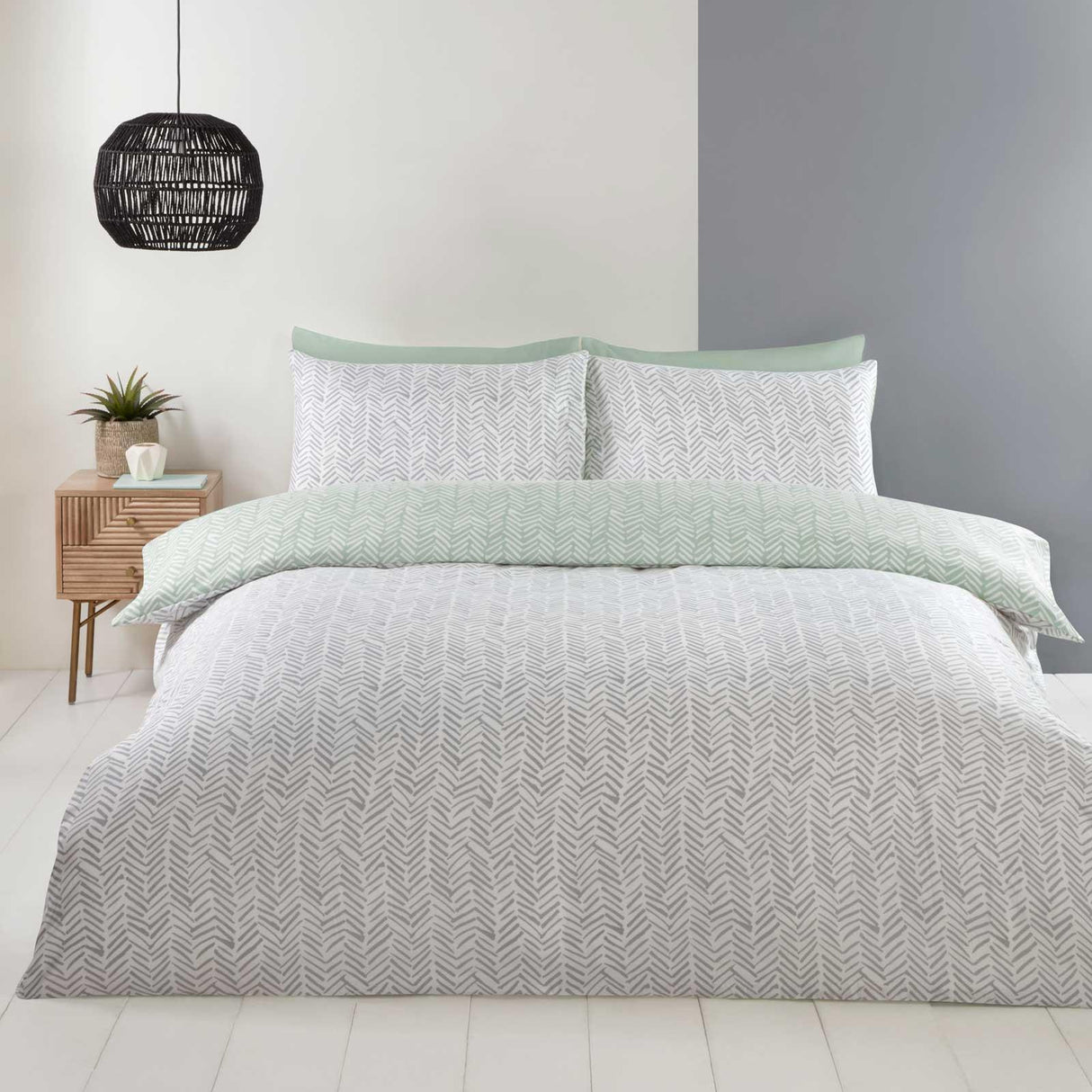 So Soft Helston Duvet Cover Set Duck Egg