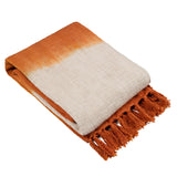 Mizu Dip Dye Fringed Cotton Throw 130cm x 170cm