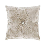 Crushed Velvet Diamante Cushion Natural