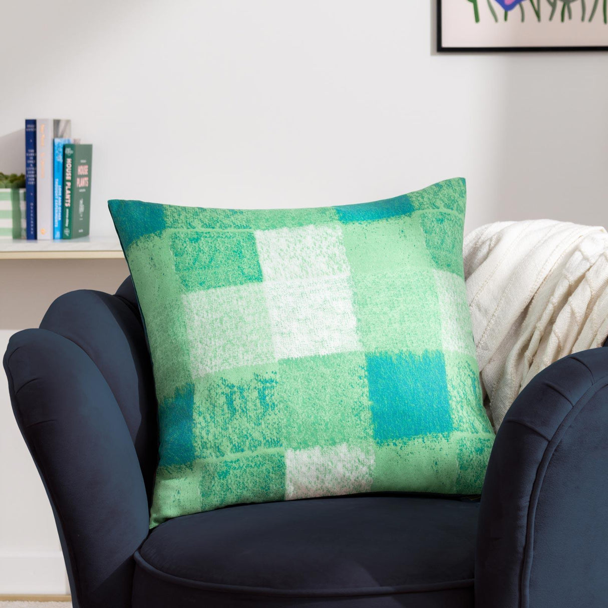 Alma Checked Cushion Cover 20" x 20" (50cm x 50cm)