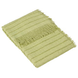 Hazie Woven Fringed Throw Pistachio