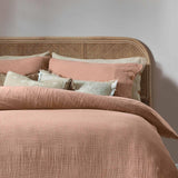 Lark Cotton Muslin Pink Clay Duvet Cover Set