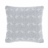 Chunky Marl Knit Cushion Silver