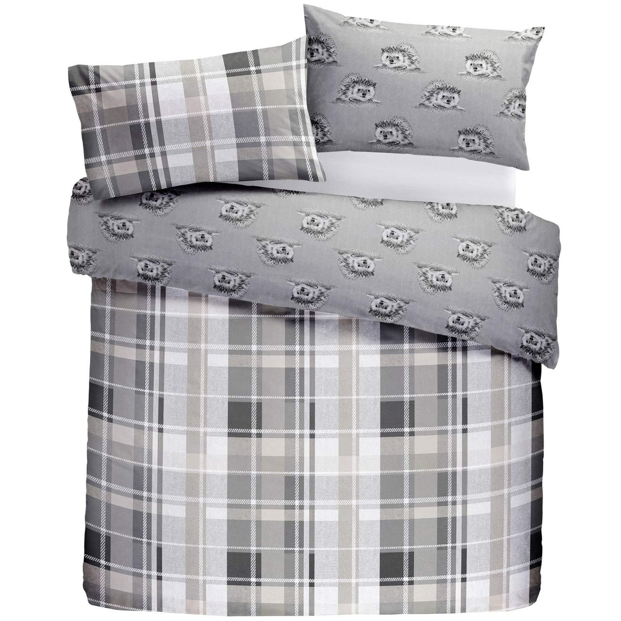 Colville Check Flannelette Brushed Cotton Duvet Cover Set