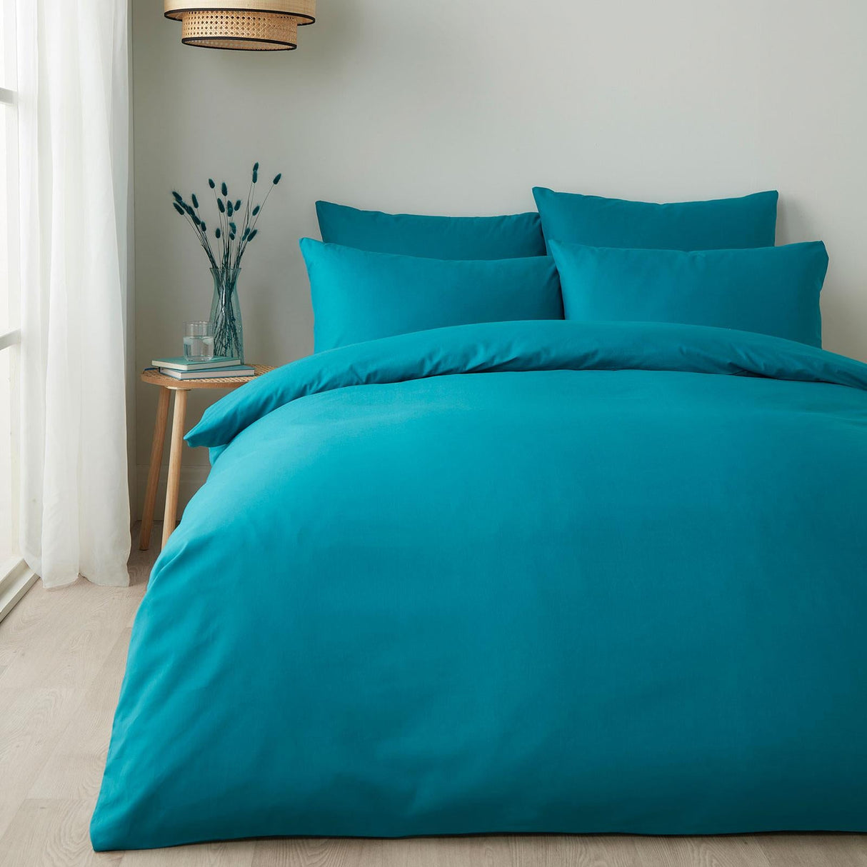 Pure Cotton Duvet Cover Set Teal