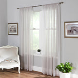 Plain Dyed Voile Curtain Panel Pair Grey