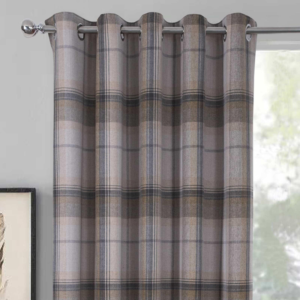 Warrington Blackout Eyelet Curtains Grey