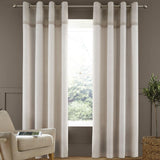 Melville Woven Texture Eyelet Curtains Natural