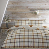 Highland Cow Duvet Cover Set Ochre