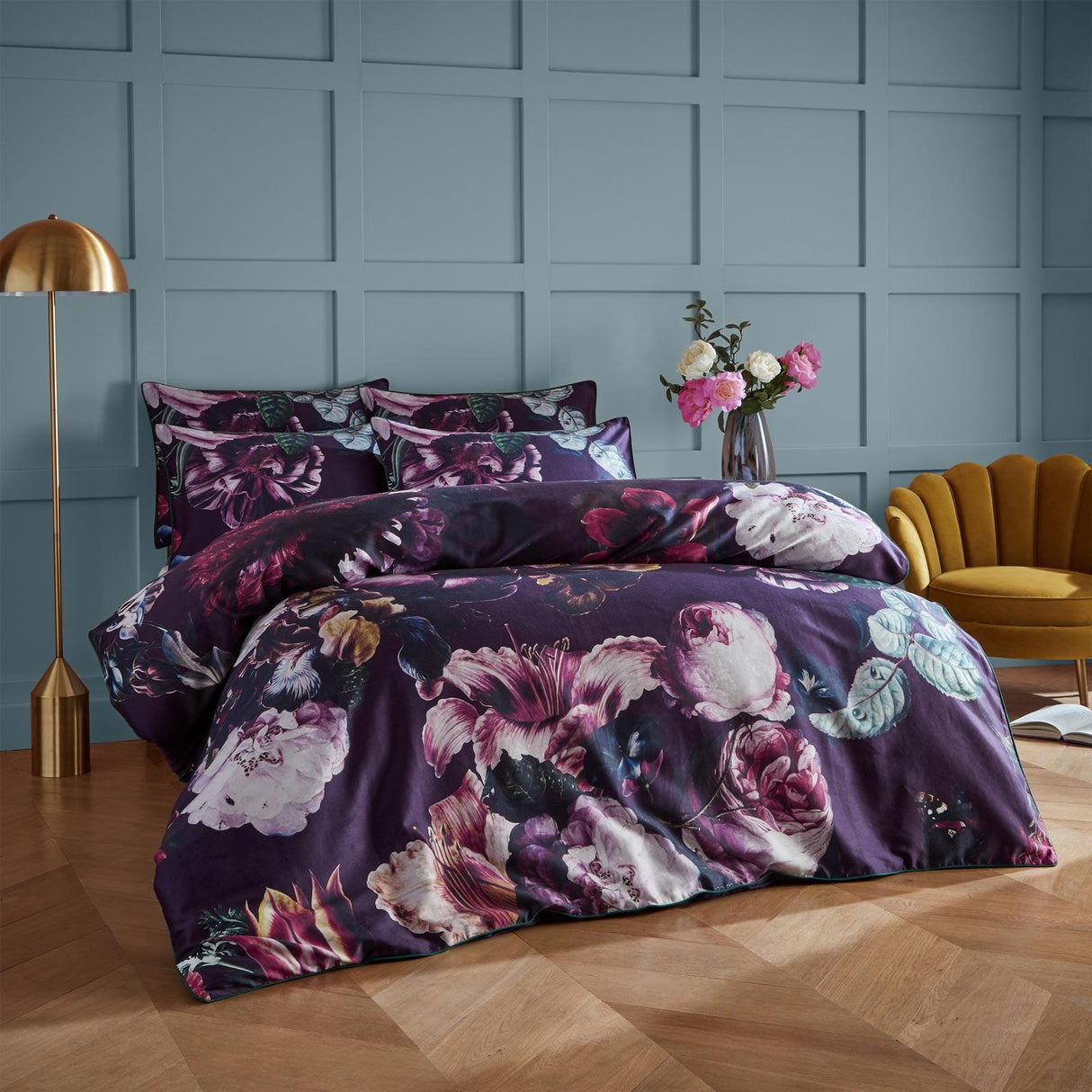 Cordelia Floral Duvet Cover Set King