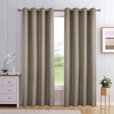 Athos Blackout Eyelet Curtains Natural