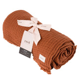 Lark Muslin Cotton Throw Pecan