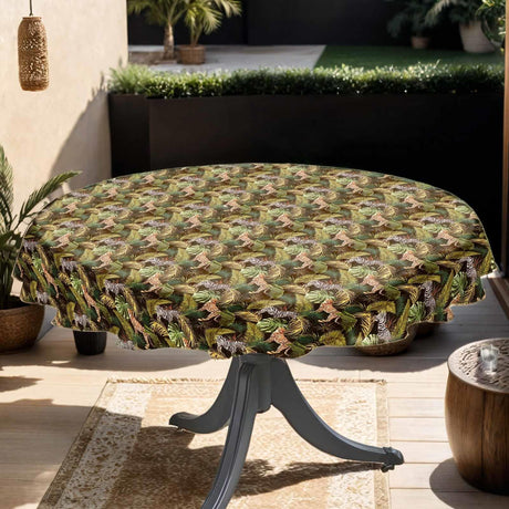 Zebra Round Outdoor Tablecloth