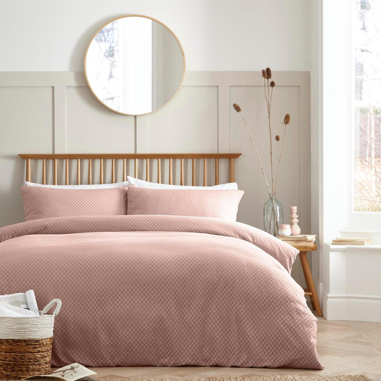 Santos Cotton Blush Duvet Cover Set