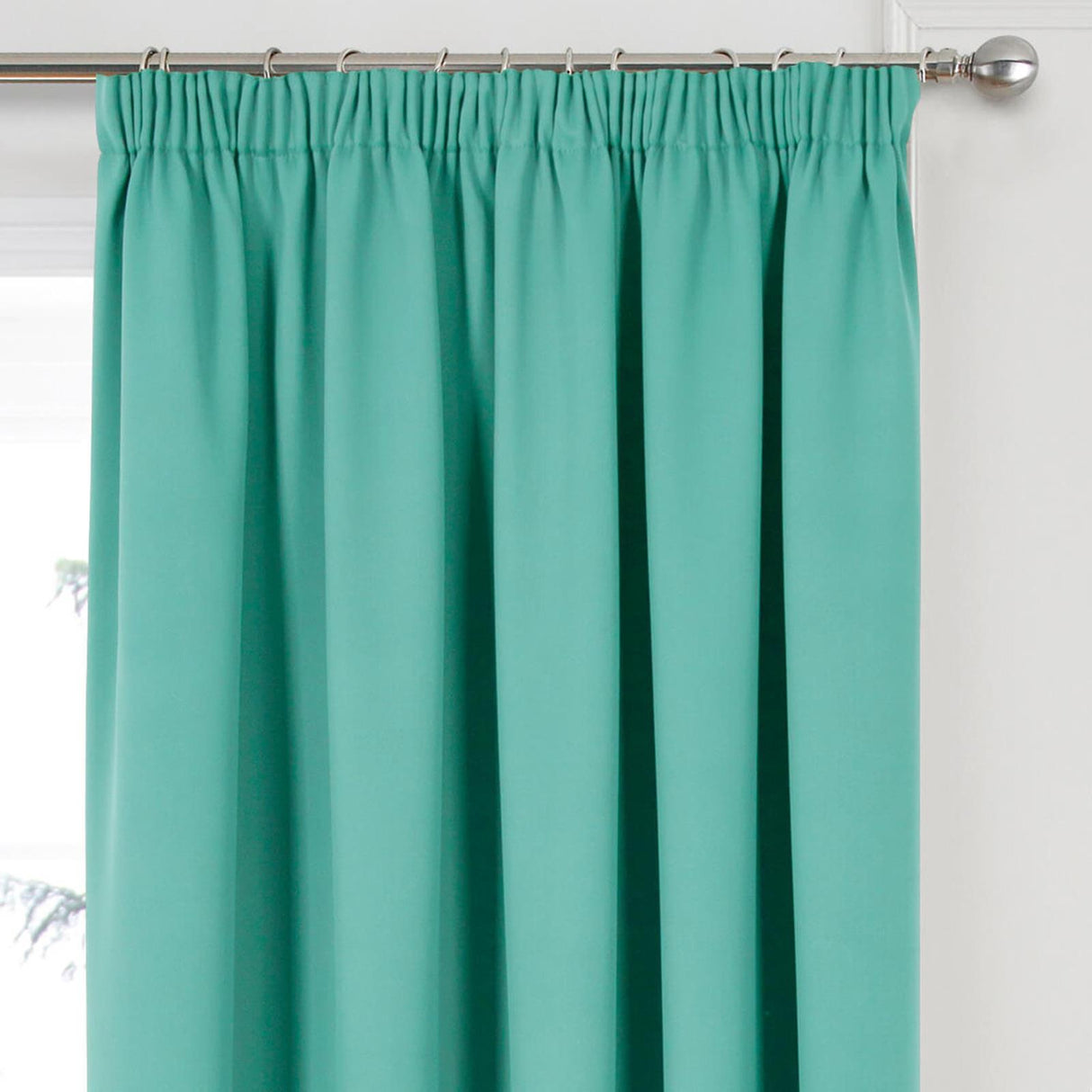 Woven Blackout Tape Top Curtains Teal