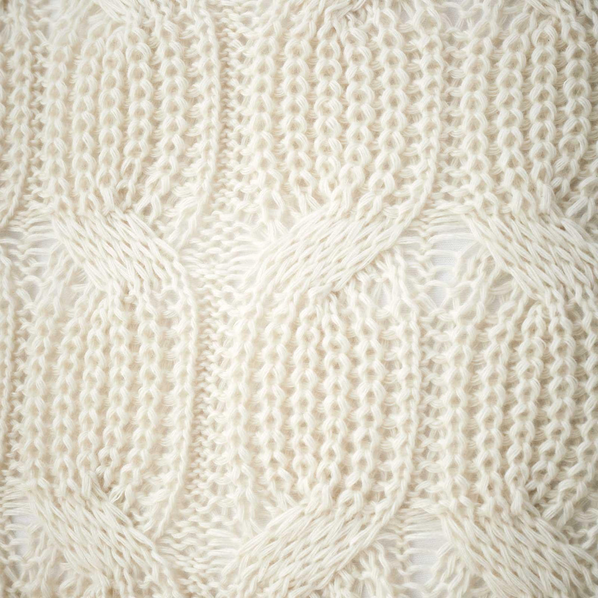 Chunky Marl Knit Cushion Cream