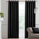 Montrose Blackout Eyelet Curtains Black