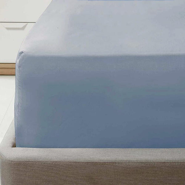 Classic Collection Fitted Sheet Blue Double