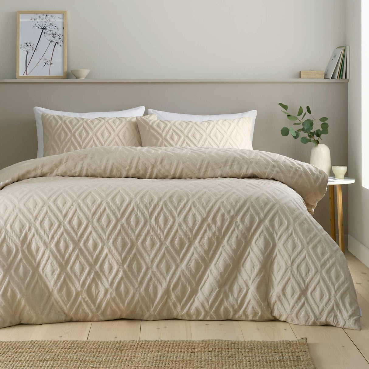 Jacob Geo Duvet Cover Set Natural