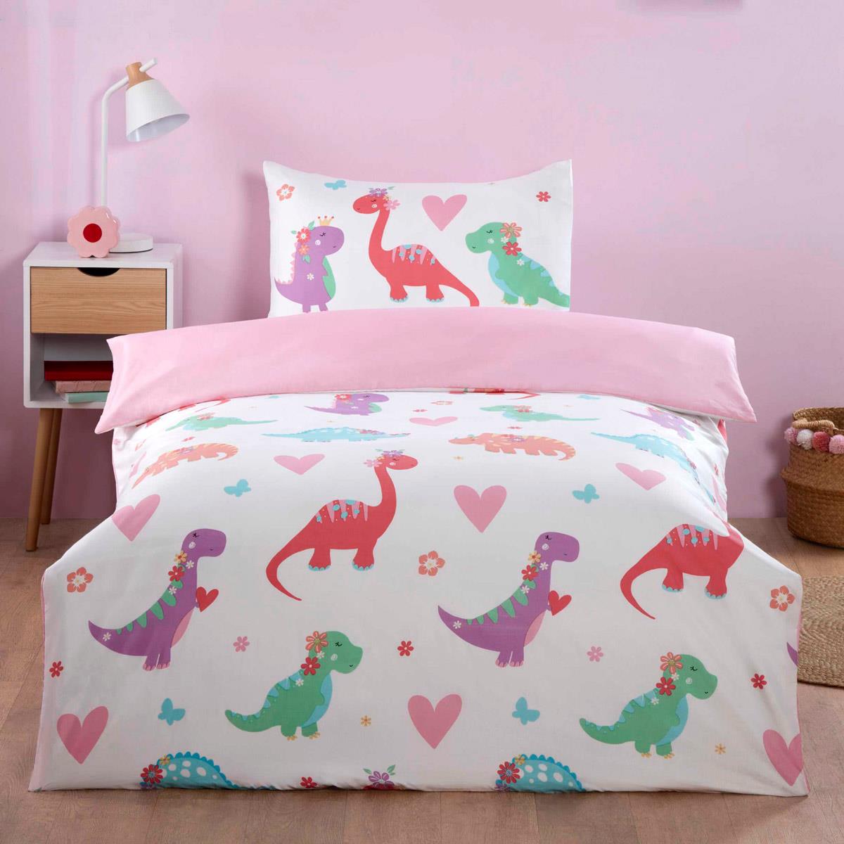 So Soft Dino Daisy Duvet Cover Set