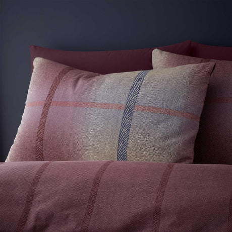 Brushed Melrose Tweed Check Plum Duvet Cover Set