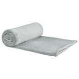 Snug Flannel Fleece Blanket  Super Soft Throw in Silver