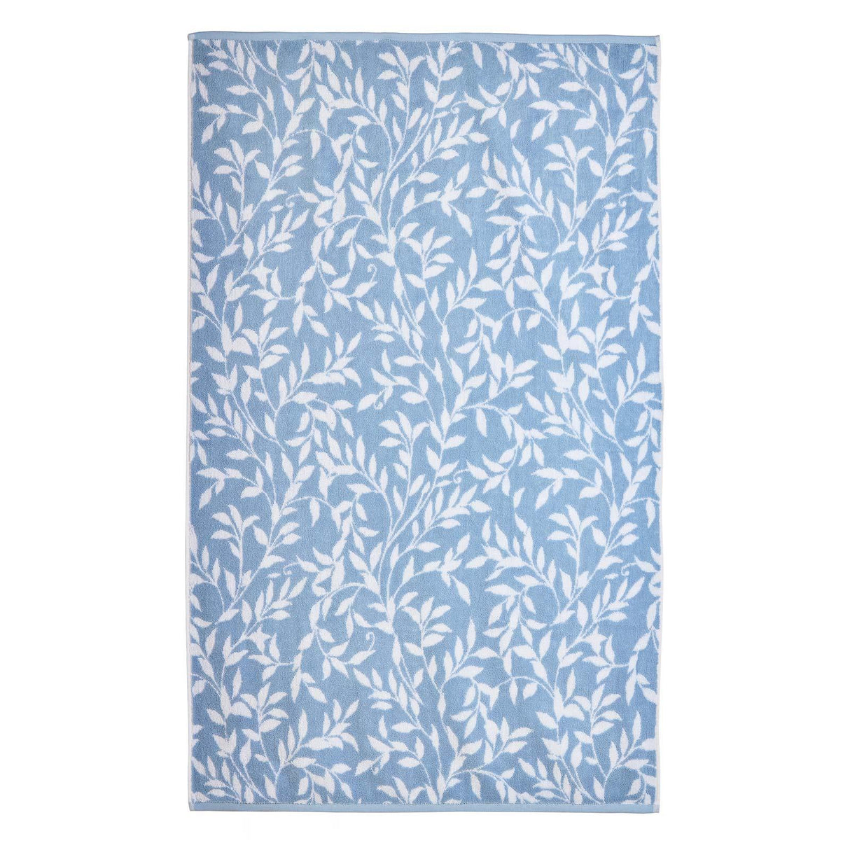 Sandringham Jacquard Leaf Towel Blue