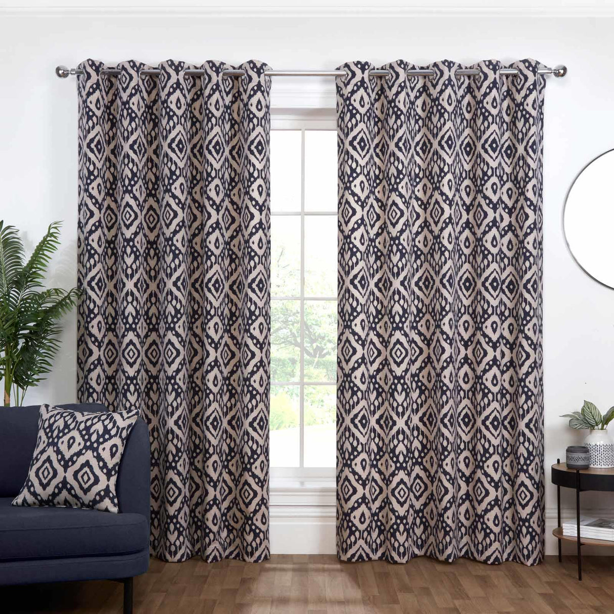 Marrakech Geometric Eyelet Curtains