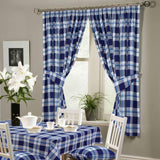 Chelsea Tape Top Kitchen Curtains Blue