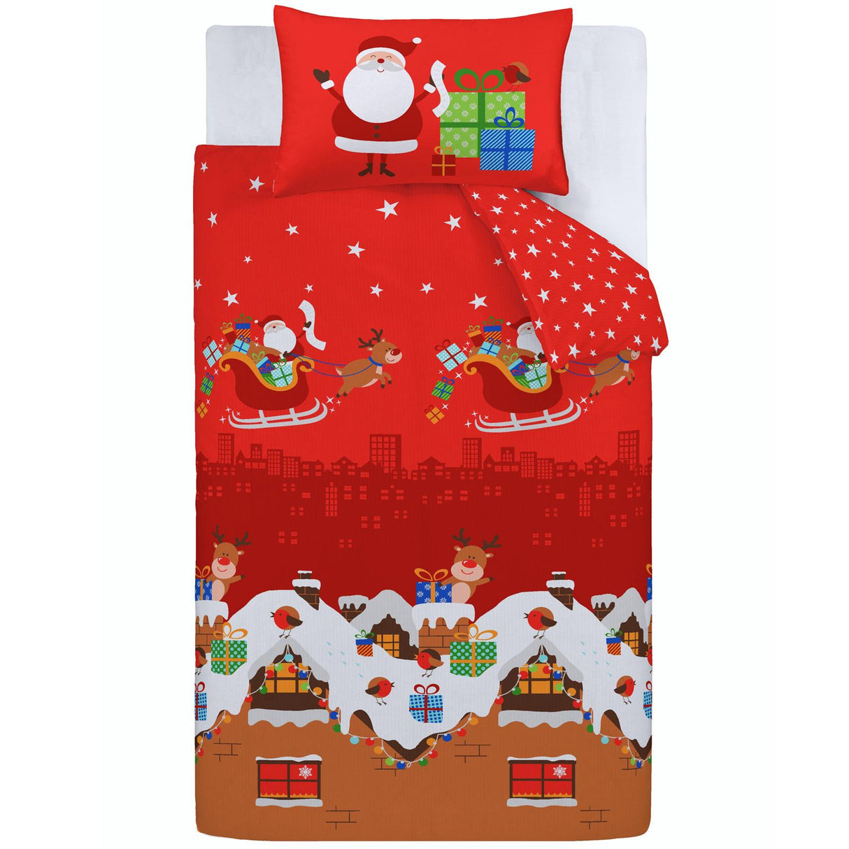 Santa's Christmas Presents Duvet Cover Set