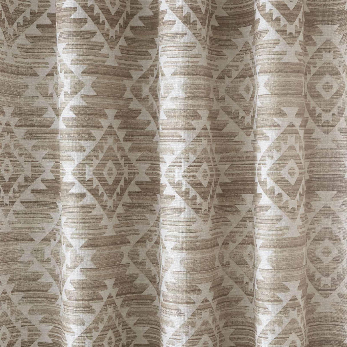 Aztec Geo Eyelet Curtains Natural