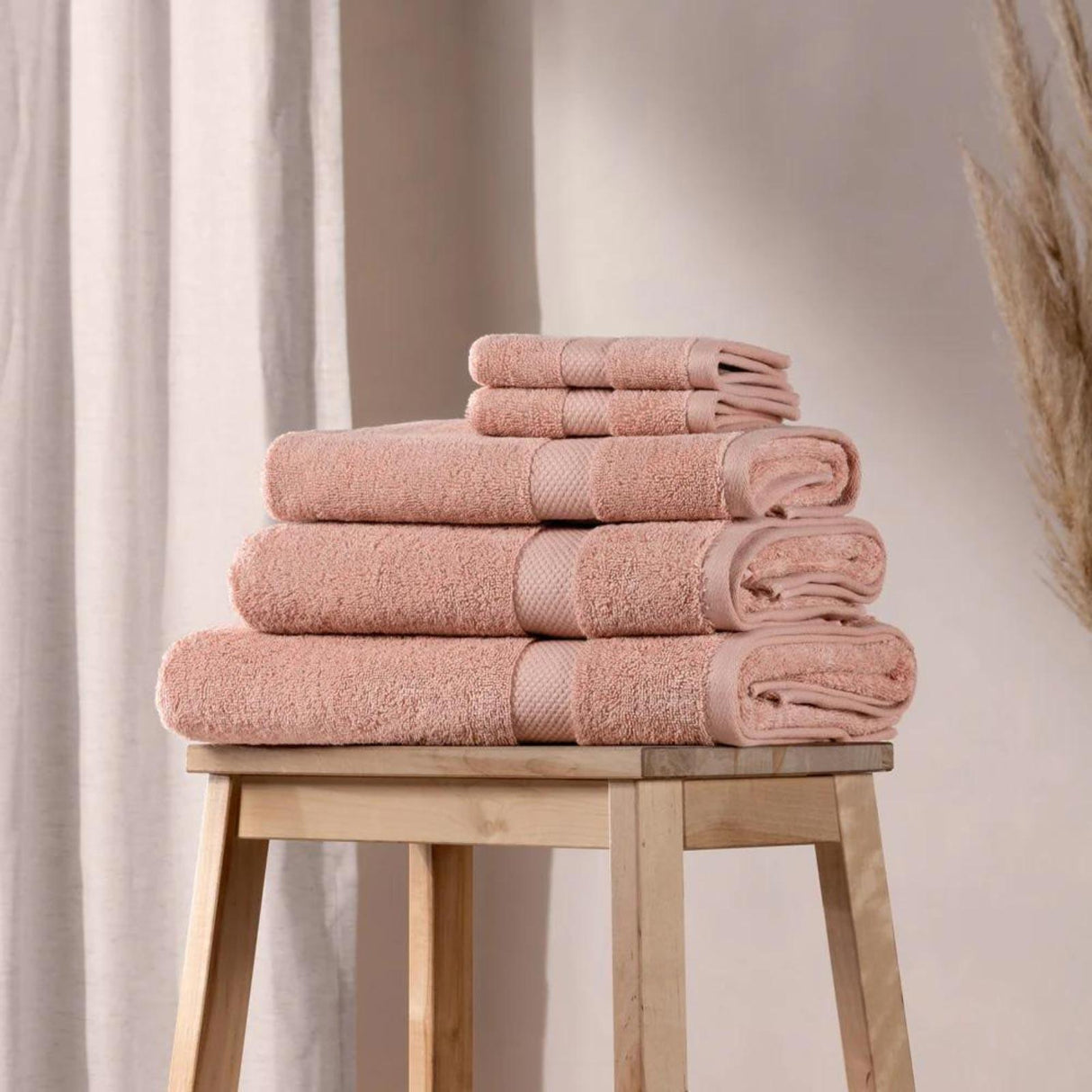 Loft Signature Combed Cotton Towels Blush