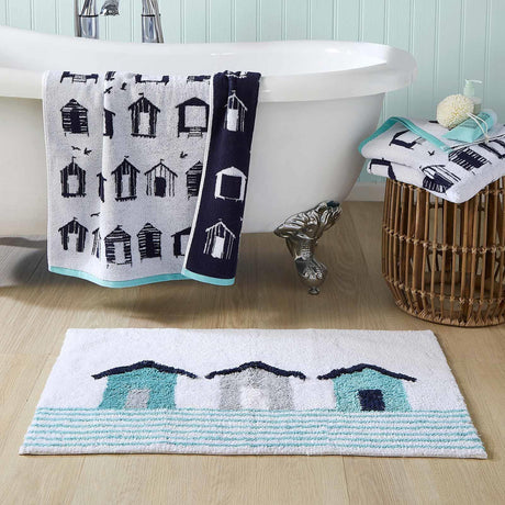 Beach Huts Bath Mat