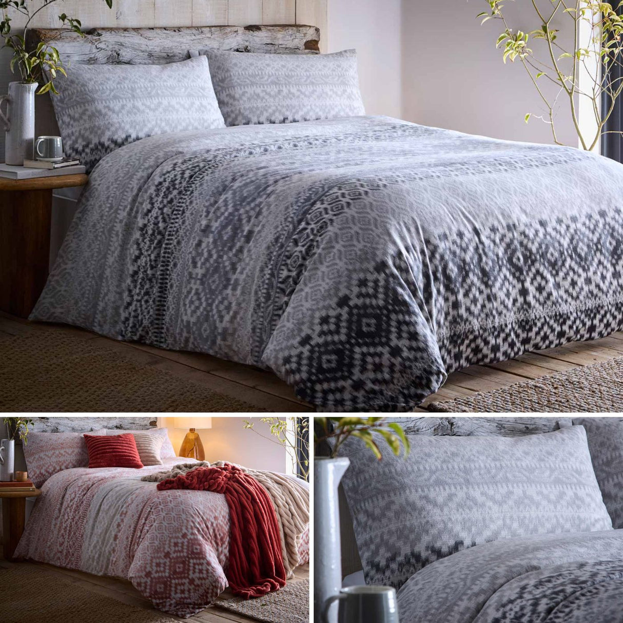 Bergen Flannelette Brushed Cotton Duvet Cover Set