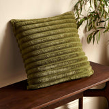 Cosy Ribbed Cushion Olive