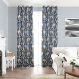 Acanthus Navy Made To Measure Curtains