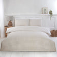 Gingham Check Duvet Cover Set Natural