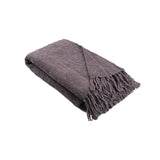 Textured Chenille Throw Charcoal