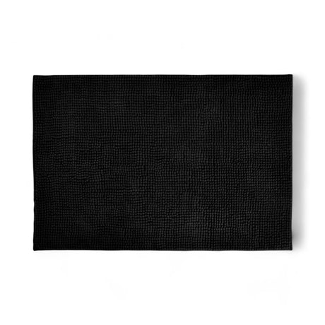 Chenille Bobble Bath Mat Black