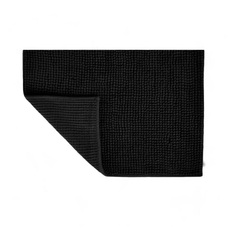 Chenille Bobble Bath Mat Black