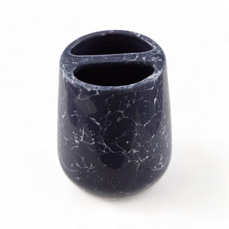 Blue Marble Effect Toothbrush Holder