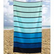 Blue Ombre Stripe Beach Towel