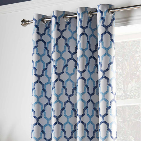 Georgia Blockout Eyelet Curtains Blue Eyelet Curtains Alan Symonds   